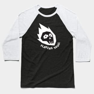 Flaming Skull Baseball T-Shirt